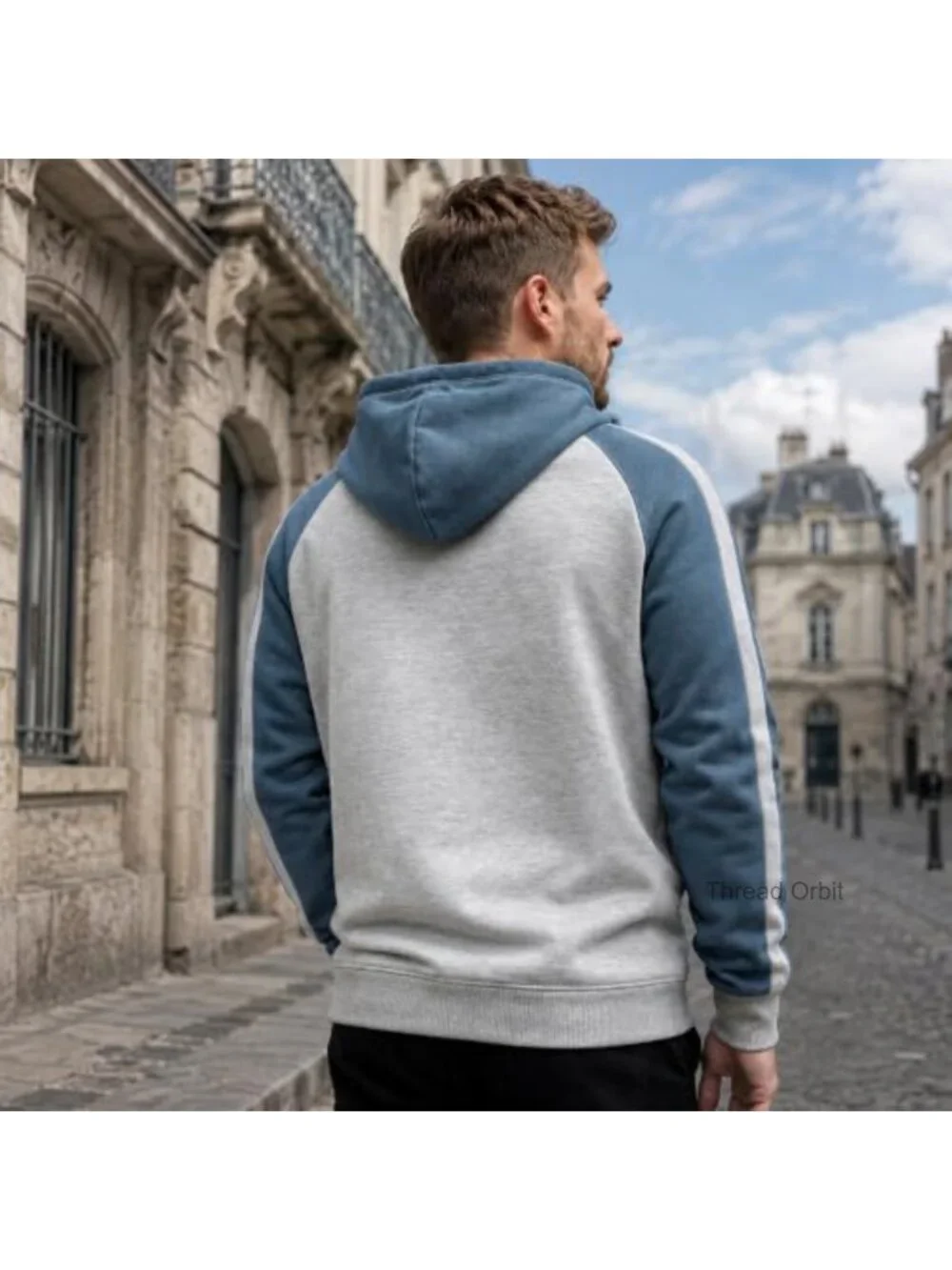 Zip Up Hoodie Men's Long Sleeve Drawstring Casual Hooded Sweatshirt with Pockets
